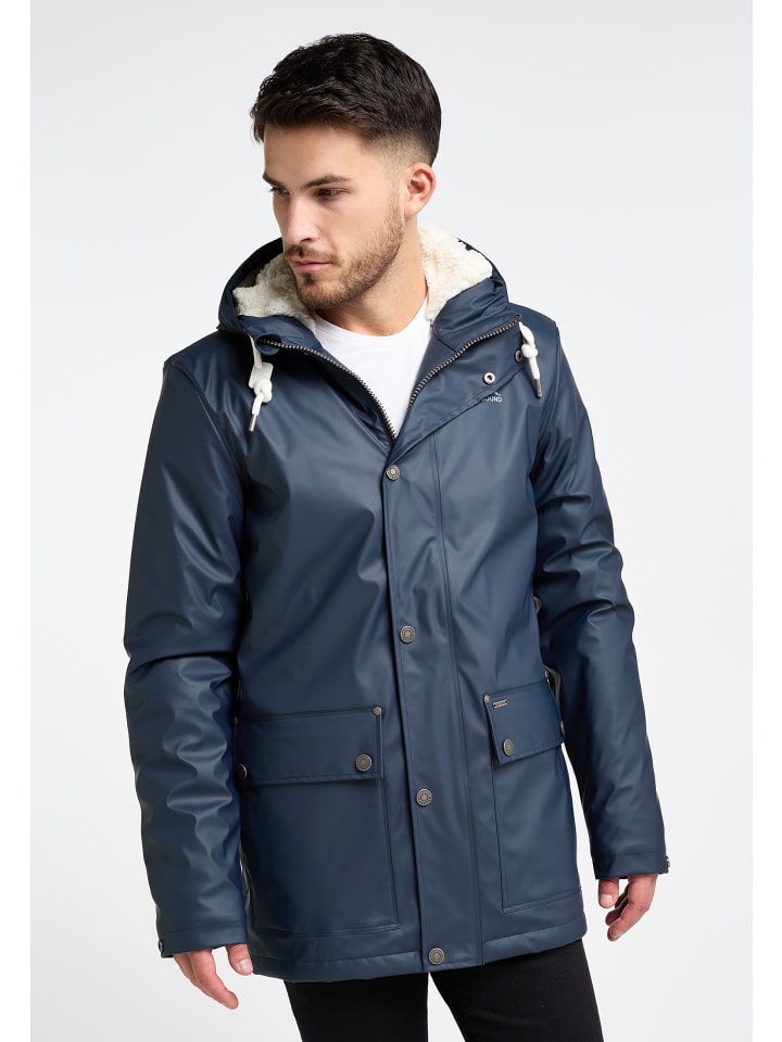 ICEBOUND Regenjacke Mit Teddyfutter in Marine günstig kaufen