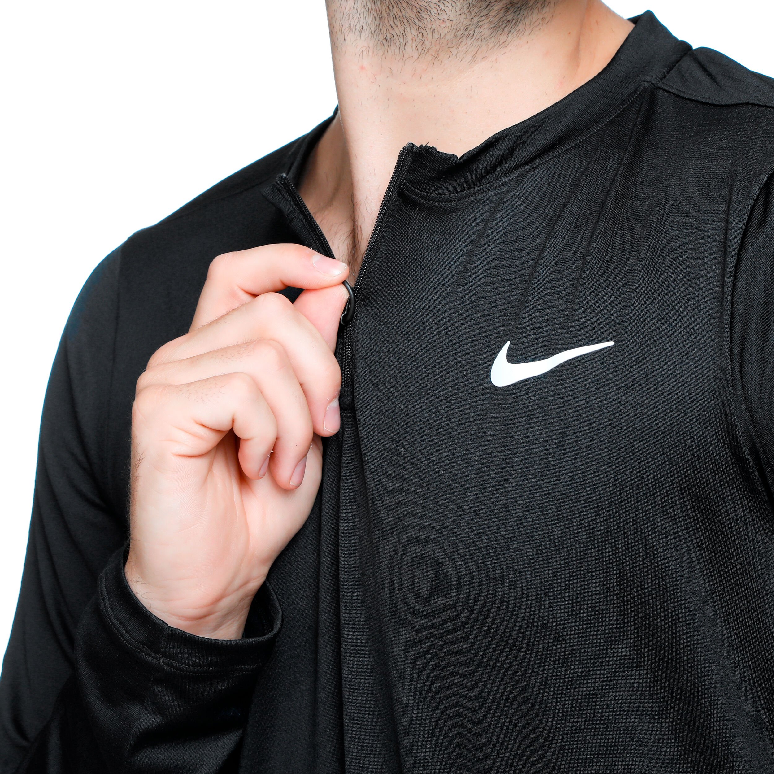 Dri-Fit Advantage Half-Zip Longsleeve Herren - Schwarz