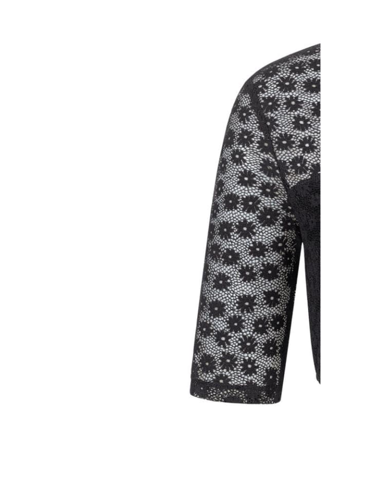 Nübler Dirndlbluse kurzarm Moni in Schwarz günstig kaufen