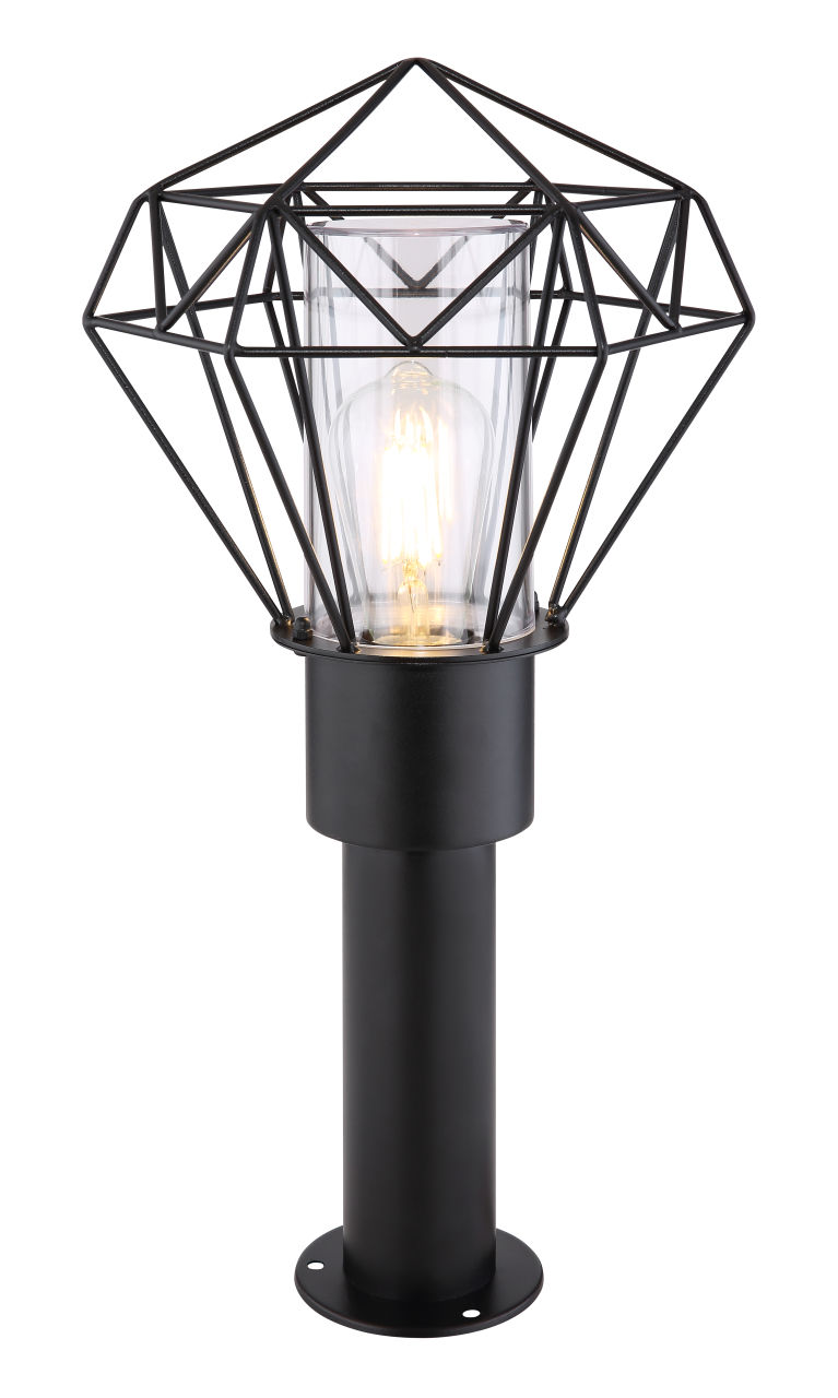 Globo Lighting - HORACE - Außenleuchte Edelstahl schwarz, 1x E27 LED