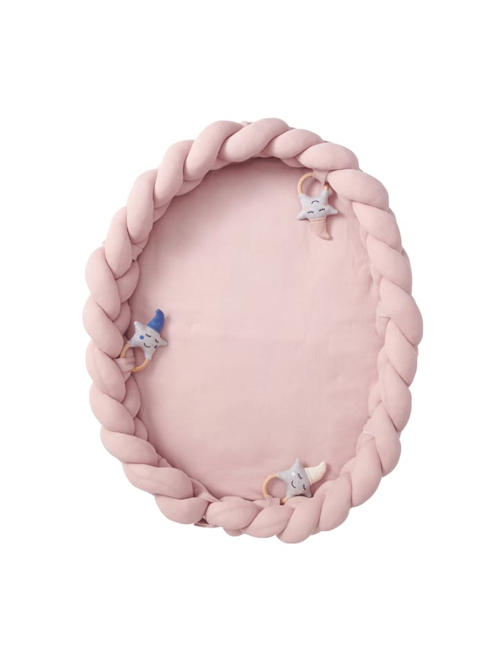 nordic coast company  Baby Nest geflochten Rosa günstig kaufen onesize