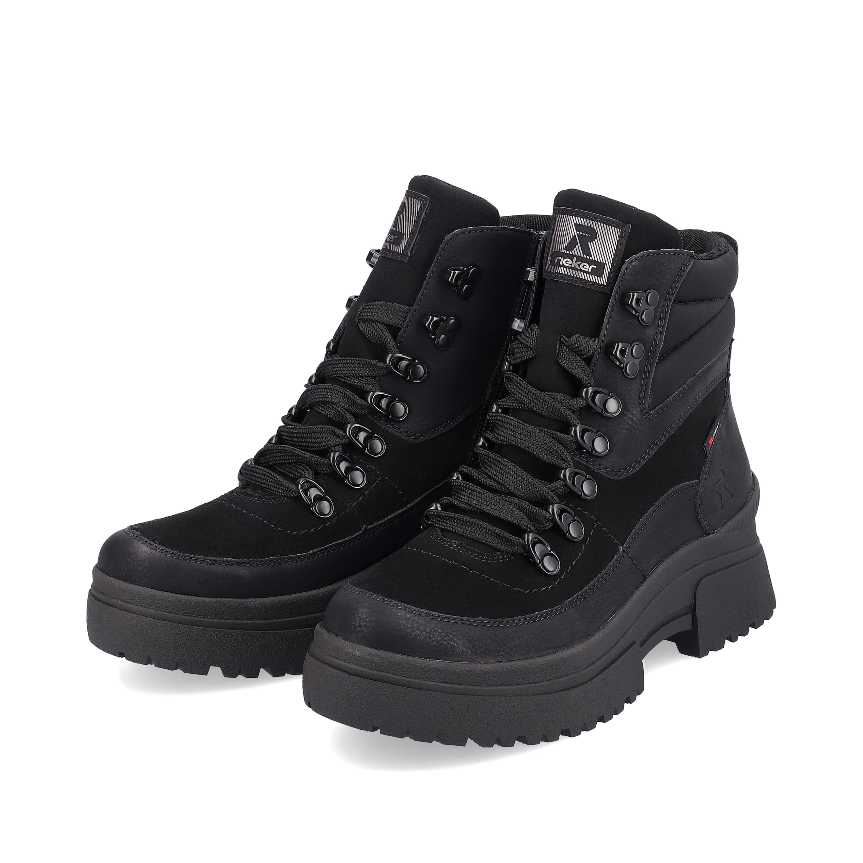 Rieker Damen Schnürstiefel diamond black