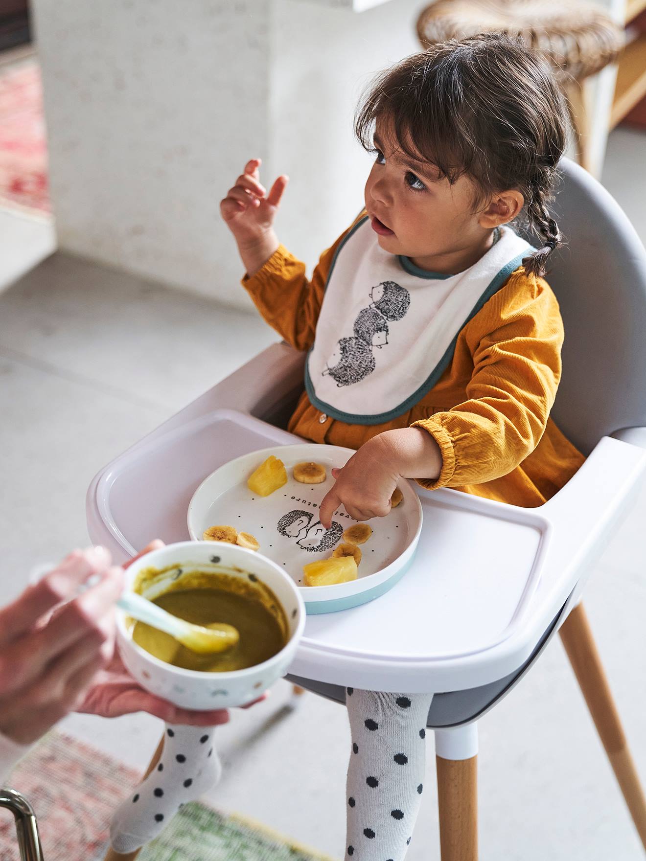Set vaisselle en céramique et silicone hérissons