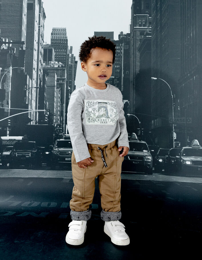 T-shirt gris visuel lenticulaire bébé garçon
