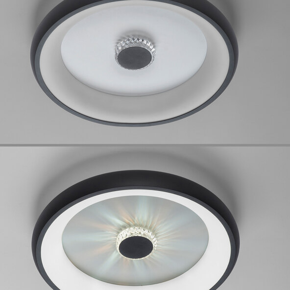 LED-Deckenleuchte KUNEO Ø 45 cm, schwarz
