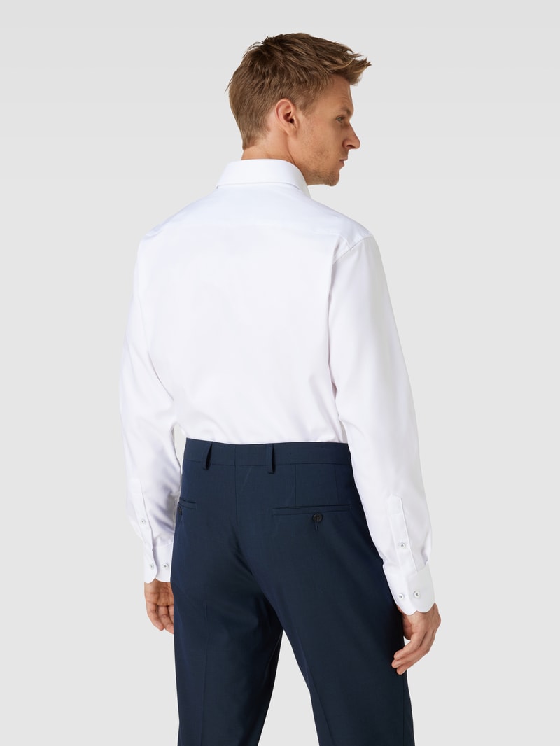Slim Fit Premium Shirt mit Button-Down-Kragen in weiß