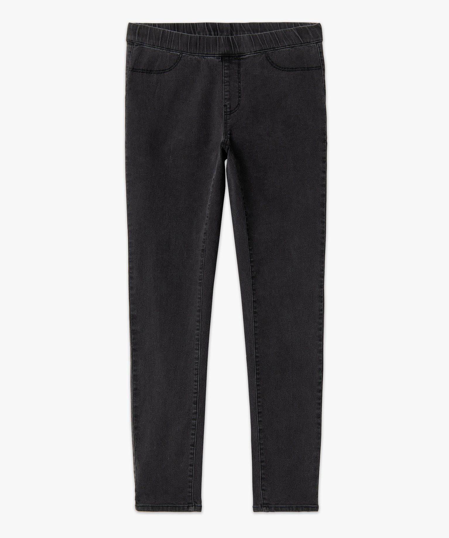 Jegging délavé avec taille élastique femme noir | GEMO