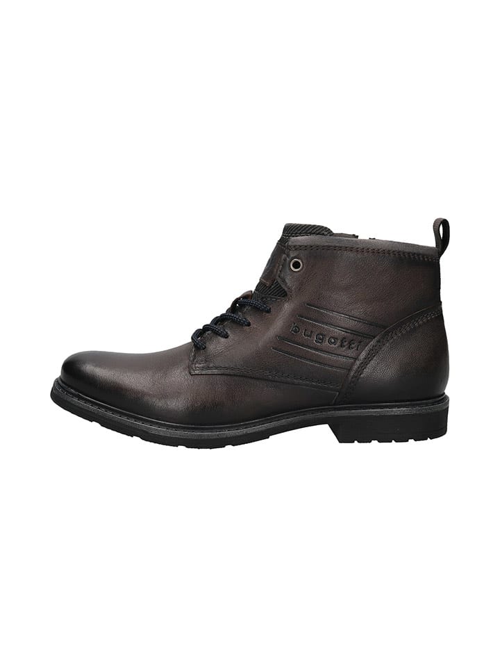 Bugatti Leder-Boots in Anthrazit günstig kaufen