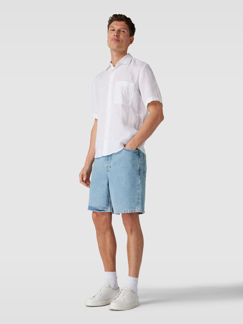 Bermudas in Denim-Optik in hellblau meliert
