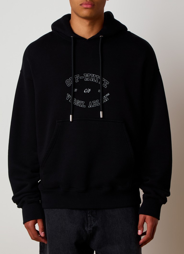 Hanorac Off-White cu imprimeu de skate logo College