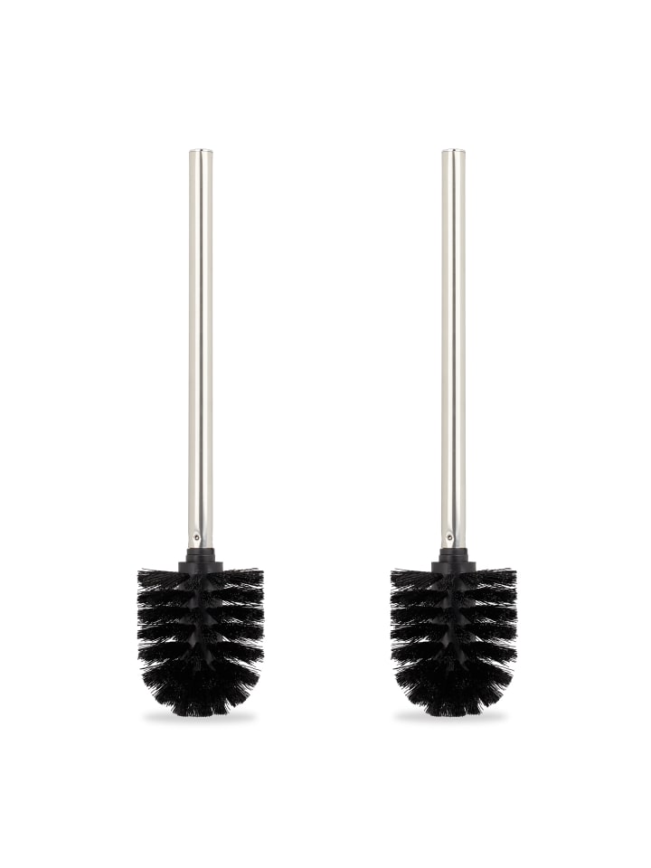 relaxdays 2er-Set: Toilettenbürsten in Schwarz - (H)36 x Ø 8 cm günstig kaufen onesize