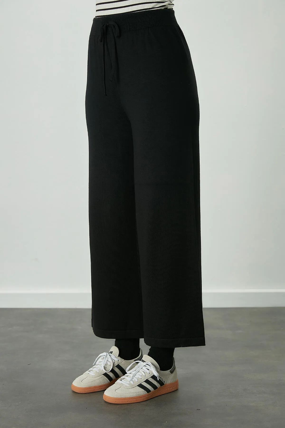 Manuka  Feinstrickhose Schwarz