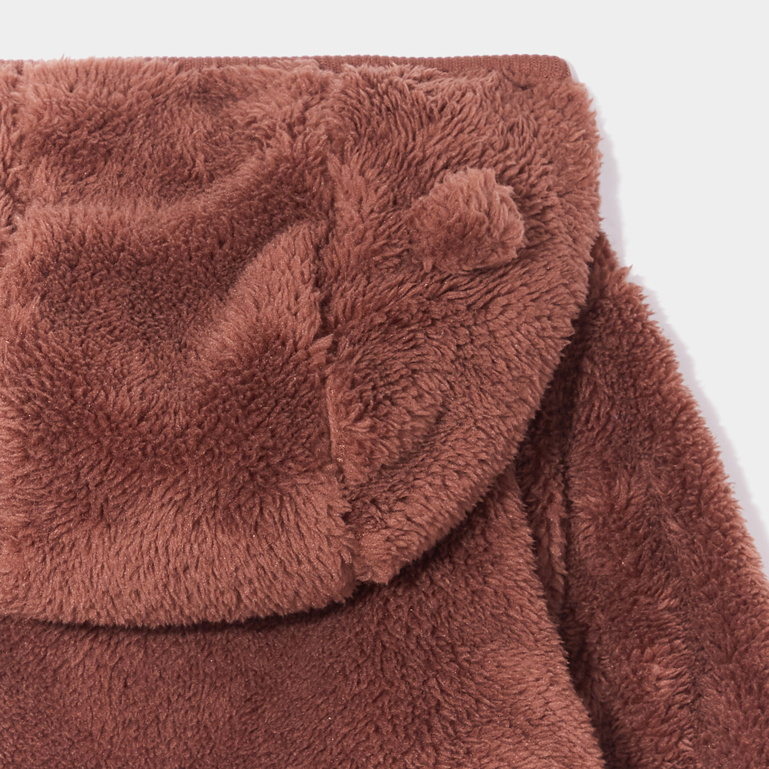 Gilet fausse fourrure zippé à capuche marron foncé bébé garçon | La Halle