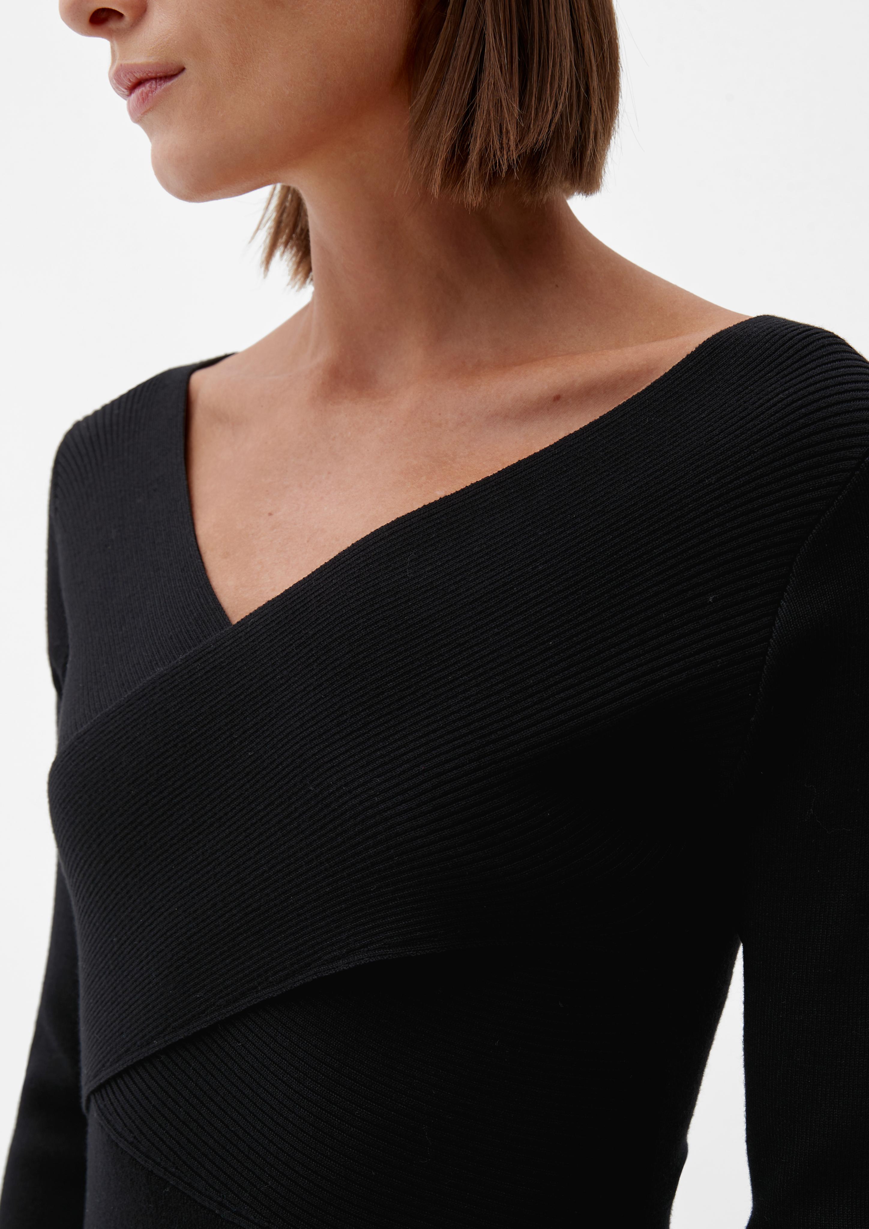 Strickkleid in Wickel-Optik  2124095-9999
