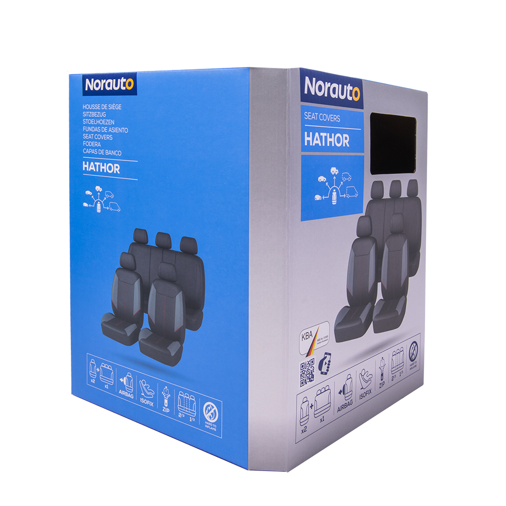 Set Norauto Hathor Universal-Sitzbezüge grau/schwarz - ATU