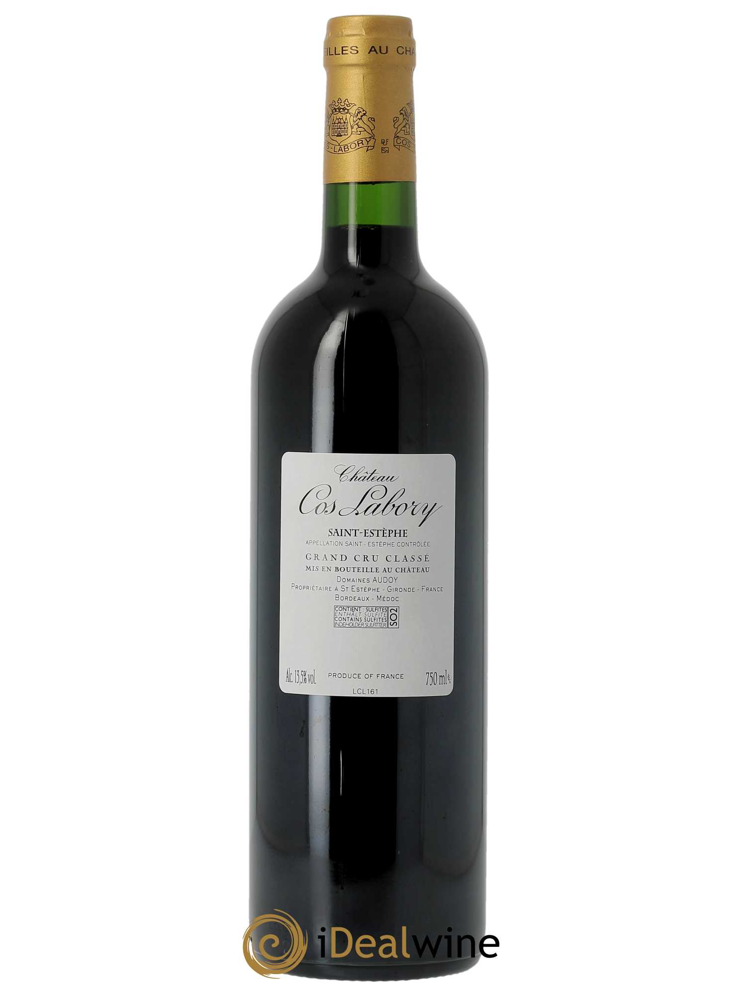 Château Cos Labory 5ème Grand Cru Classé (CBO à partir de 6 BTS) 2016 - Lot de 1 Bouteille