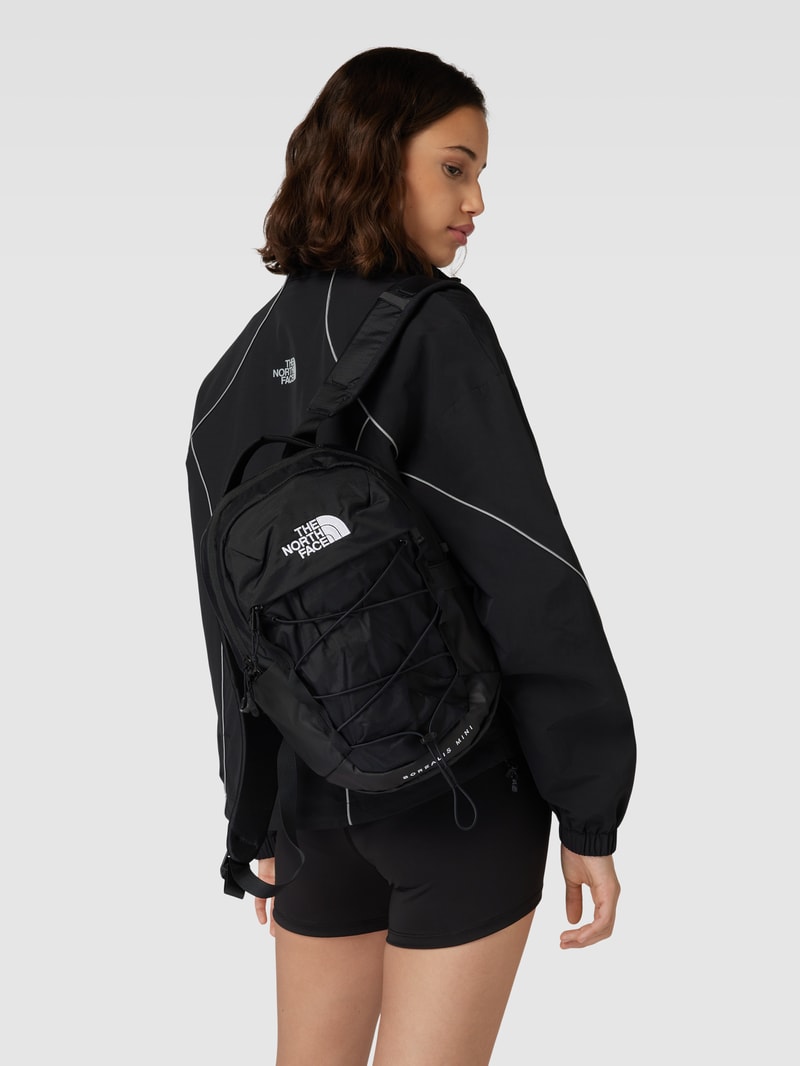 Rucksack mit Logo-Stitching Modell 'BOREALIS MINI' in schwarz