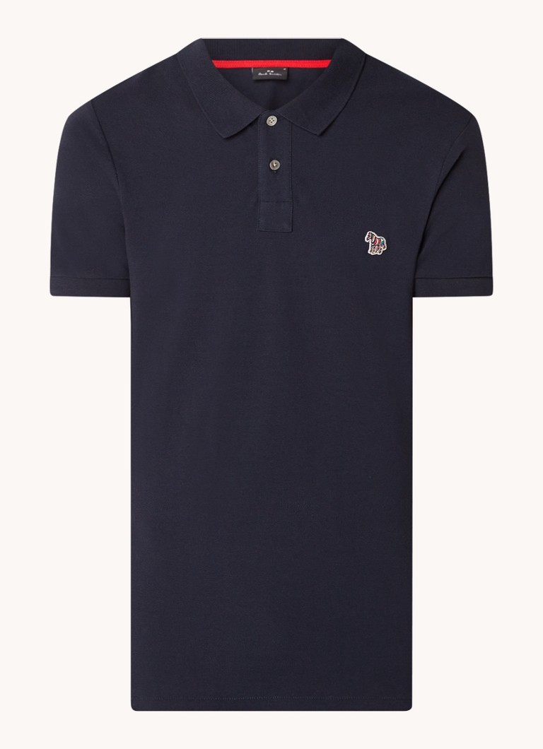 PS Paul Smith pieguļoša polo krekls ar izšuvumu no logotipa