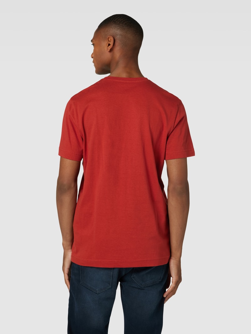 T-Shirt mit Label-Print in rot