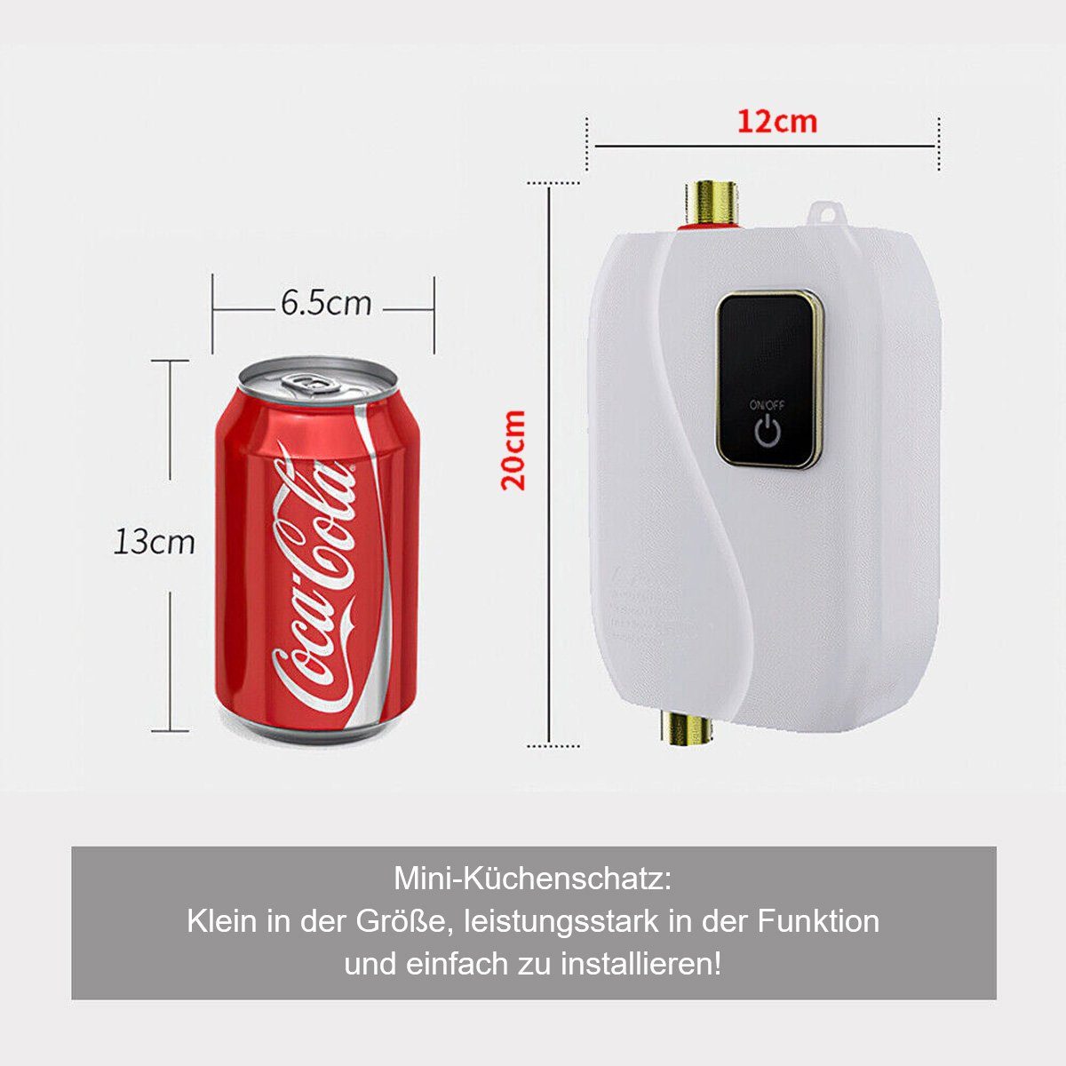 götäzer Klein-Durchlauferhitzer Durchlauferhitzer Mini-Küchenschatz, 1 St., Kleiner Warmwasserbereiter für die Küche mit Schnellheizung