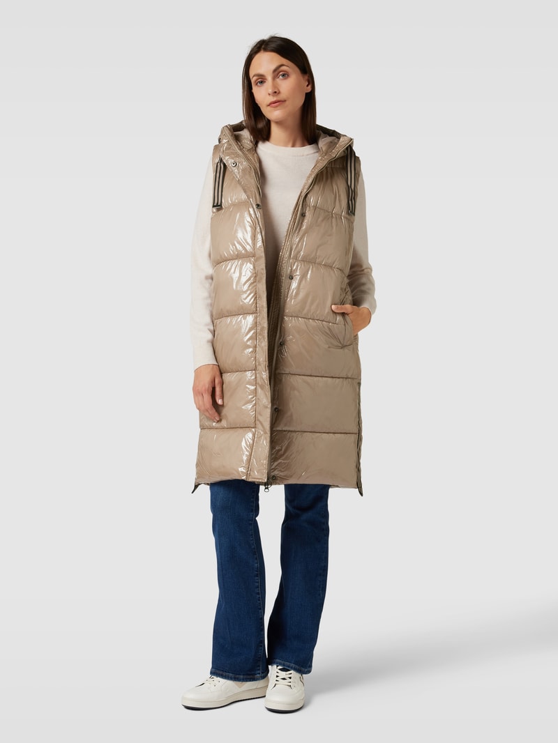 Steppweste mit Kapuze Modell 'Miri' in beige