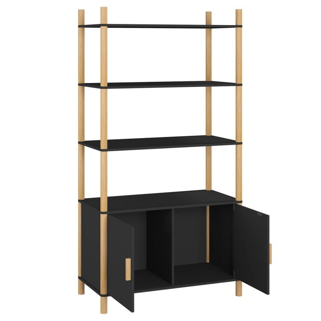 vidaXL Sideboard Highboard Schwarz 80x40x153 cm Holzwerkstoff (1 St)