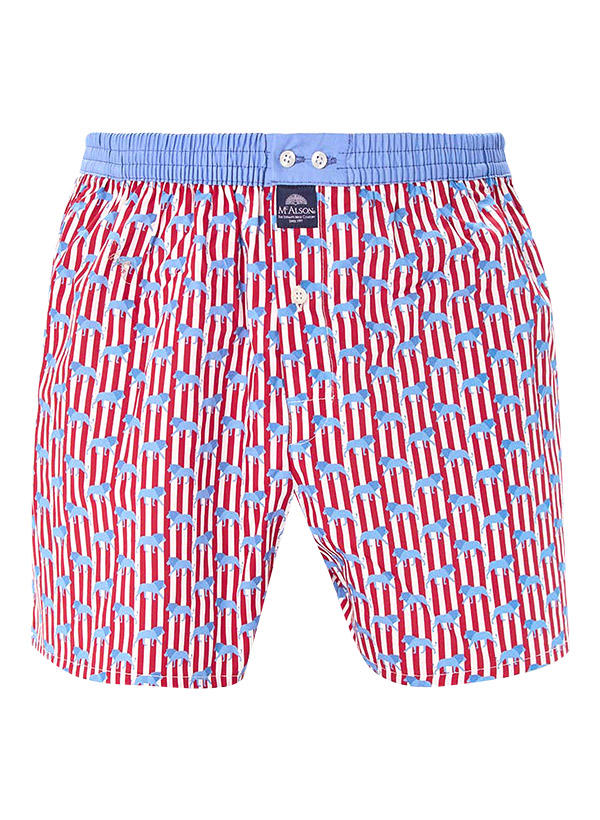 MC ALSON, Boxershorts, Baumwolle, blau-rot gemustert