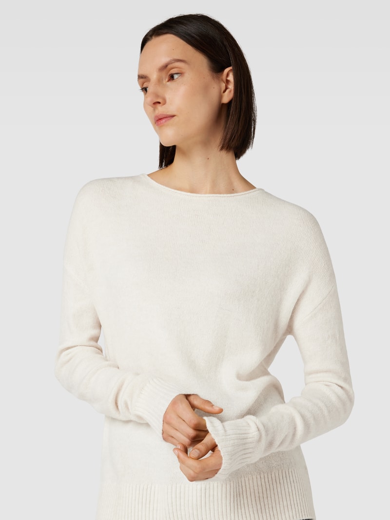 Strickpullover in melierter Optik in flieder