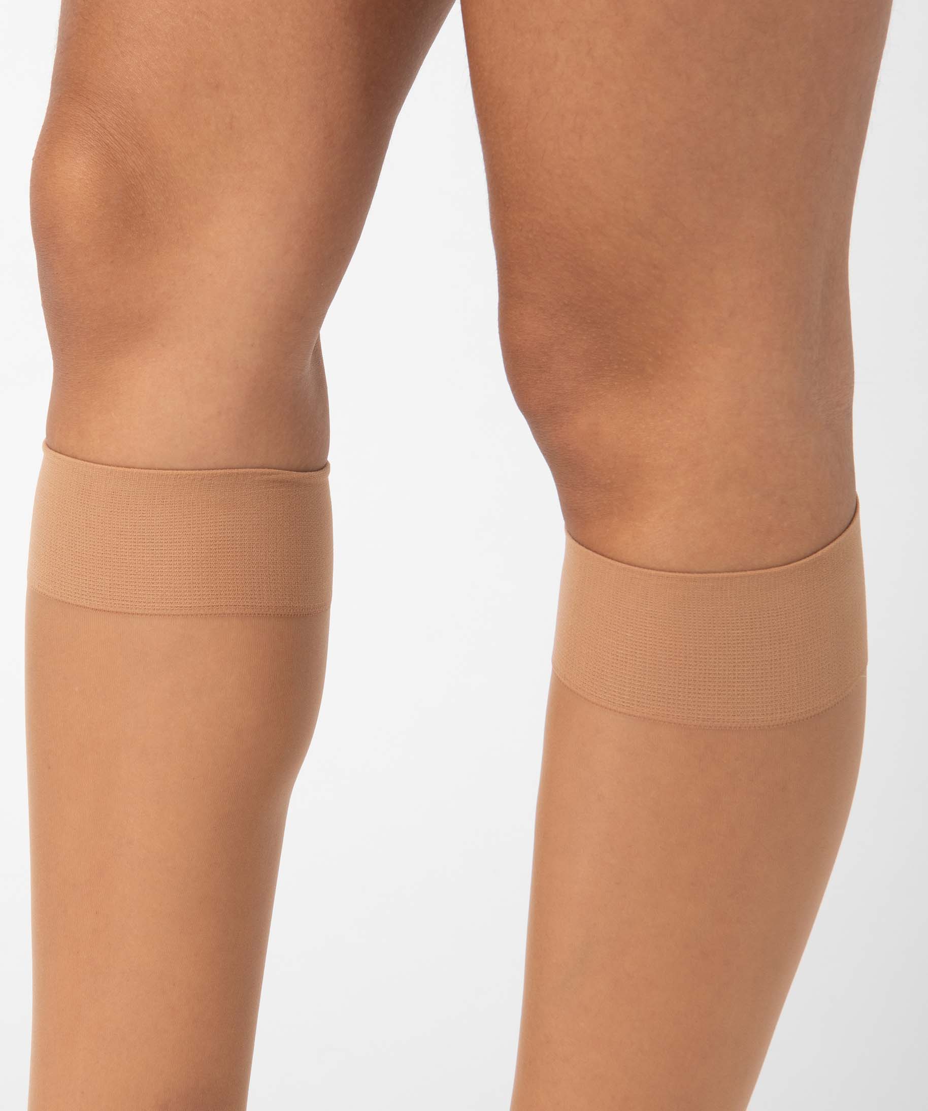 Mi-bas femme infaillibles transparents (lot de 2) beige | GEMO
