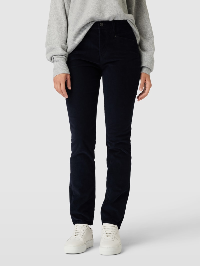 Cordhose mit Eingrifftaschen in marineblau