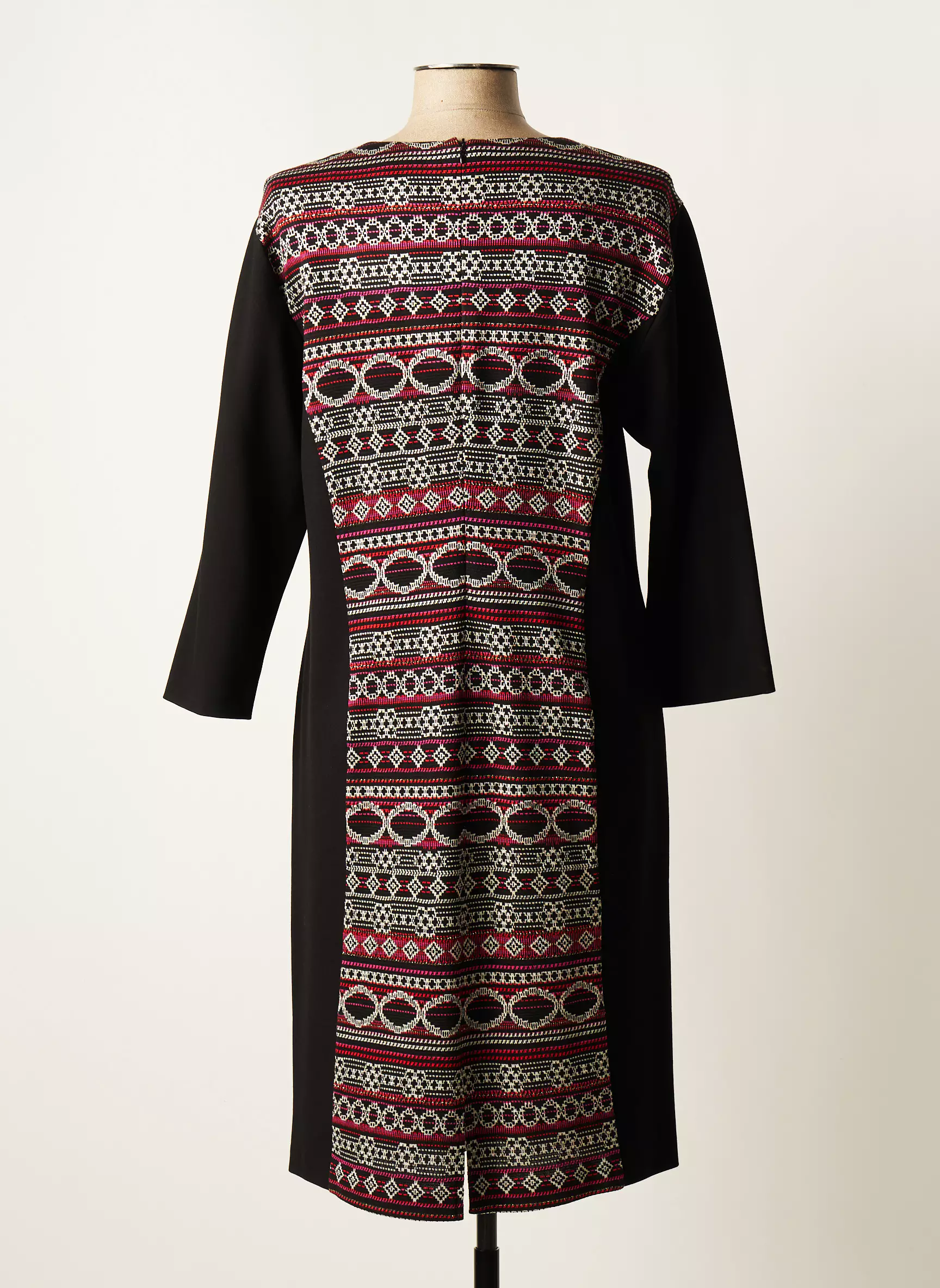Gevana Robes Mi Longues Femme couleur noir
