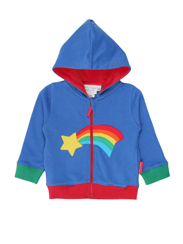 Toby Tiger Sweatjacke mit Sternschnuppen Applikation in blau günstig kaufen