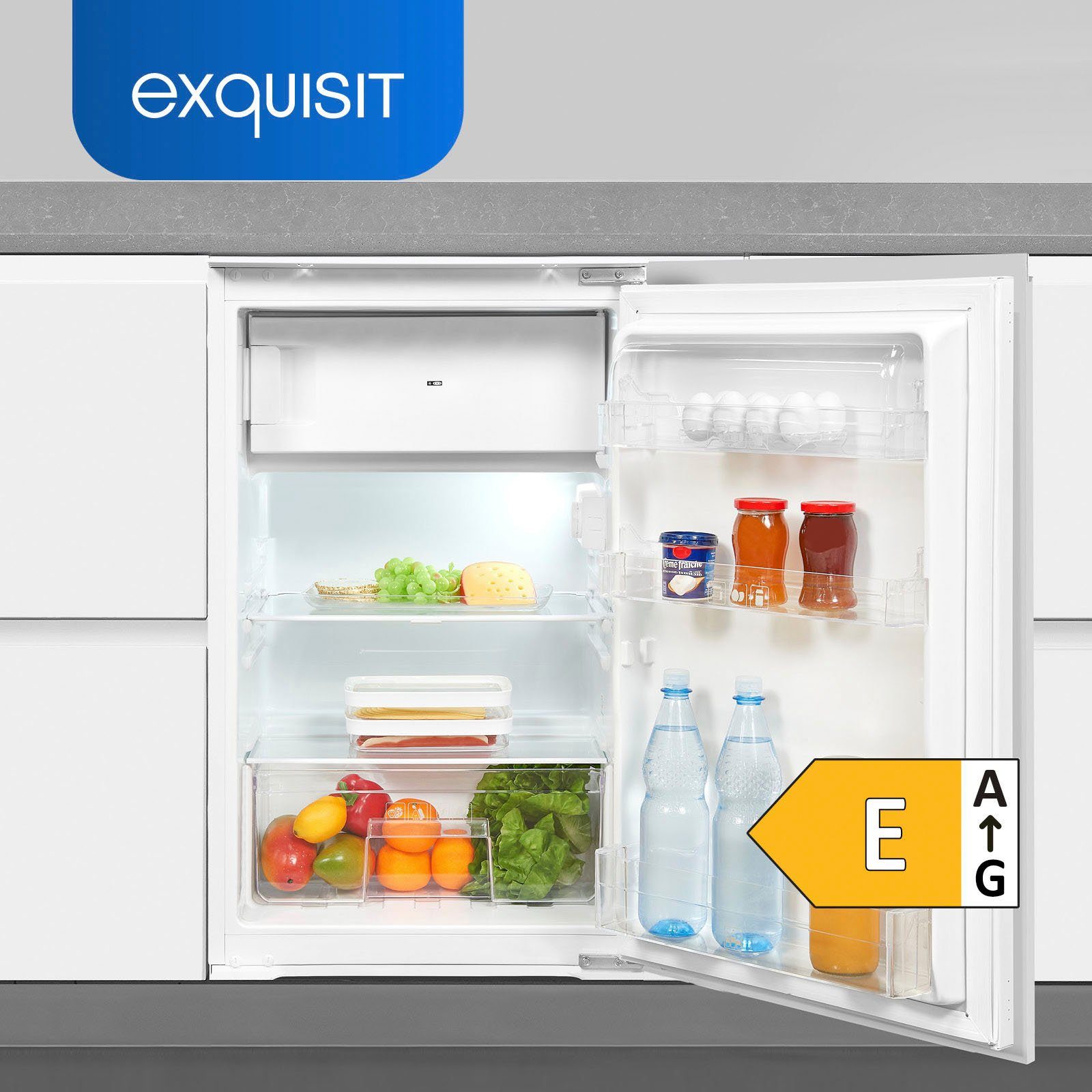 exquisit Einbaukühlschrank EKS131-4-E-040E, 88 cm hoch, 54 cm breit
