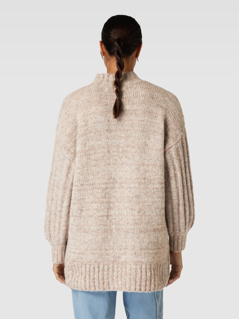 Strickkleid mit Stehkragen Modell 'SAGE' in ecru