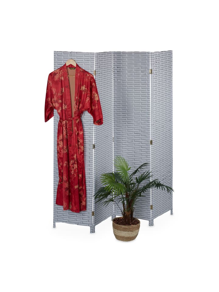 relaxdays Paravent in Grau/ Weiß - (B)160 x (H)170 cm günstig kaufen onesize