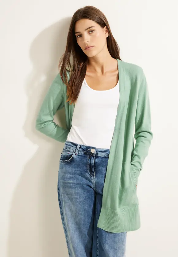 CECIL Cosy Melange Strickjacke