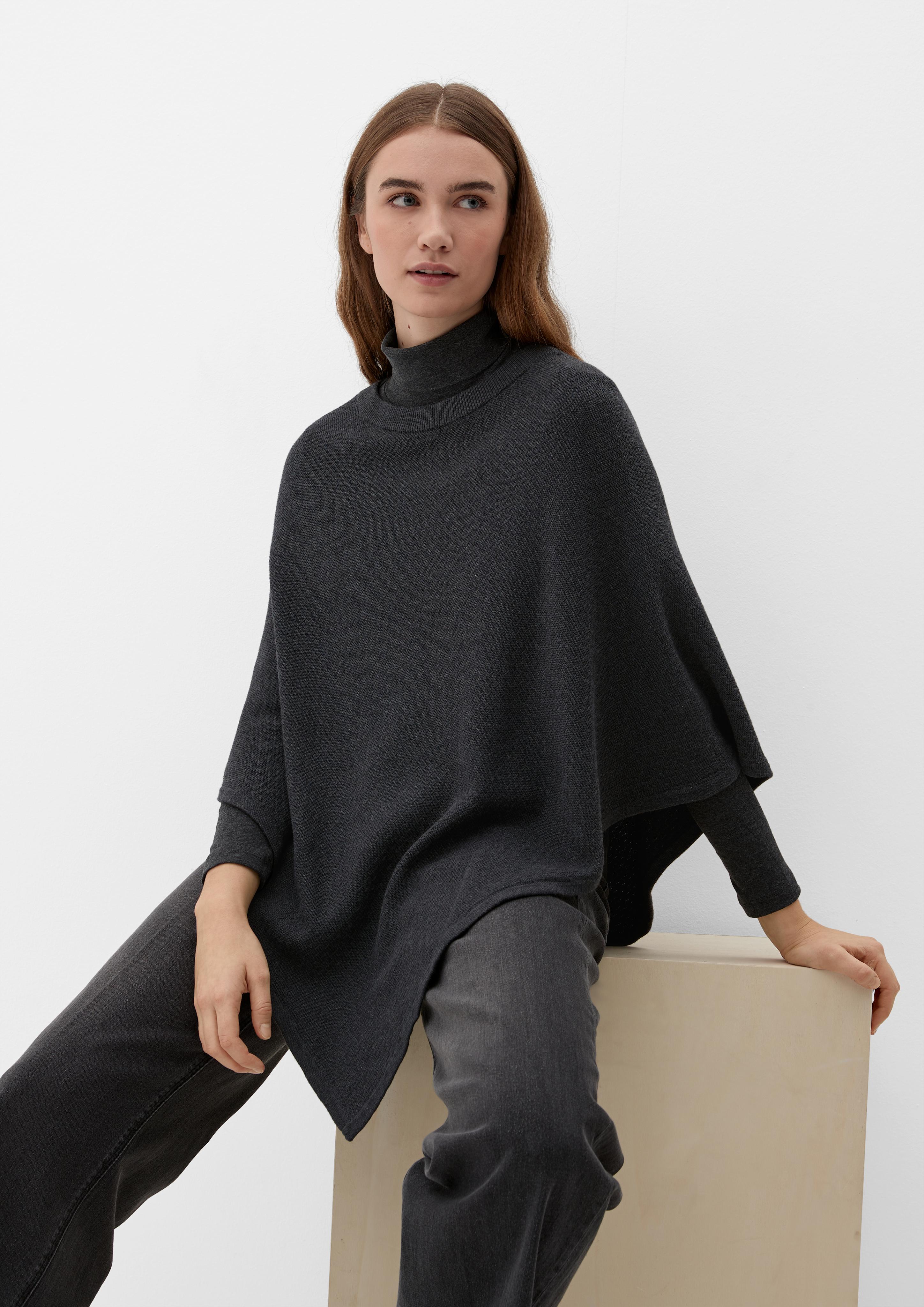 Poncho mit Strickmuster  2125708-9898