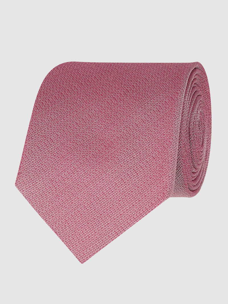 Krawatte und Einstecktuch im Set in fuchsia