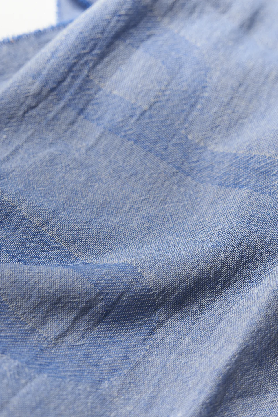CPH SHAWL 8 cotton mix cream/blue