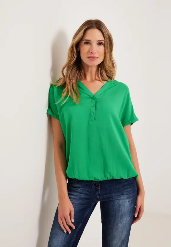 CECIL Bluse mit Elastiksaum