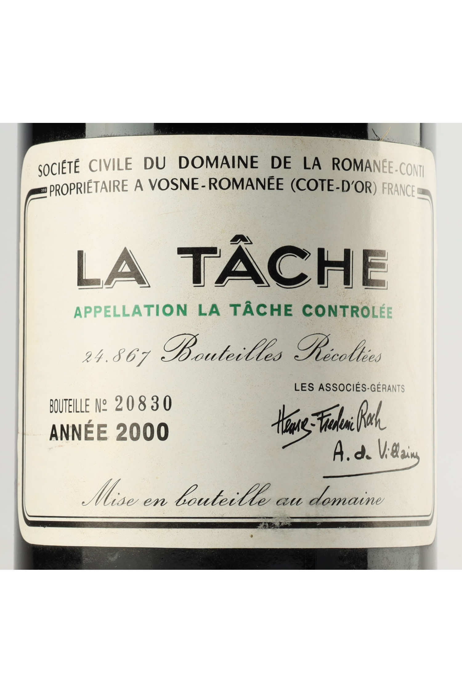 Domaine De La Romanee Conti 2000, La Tache