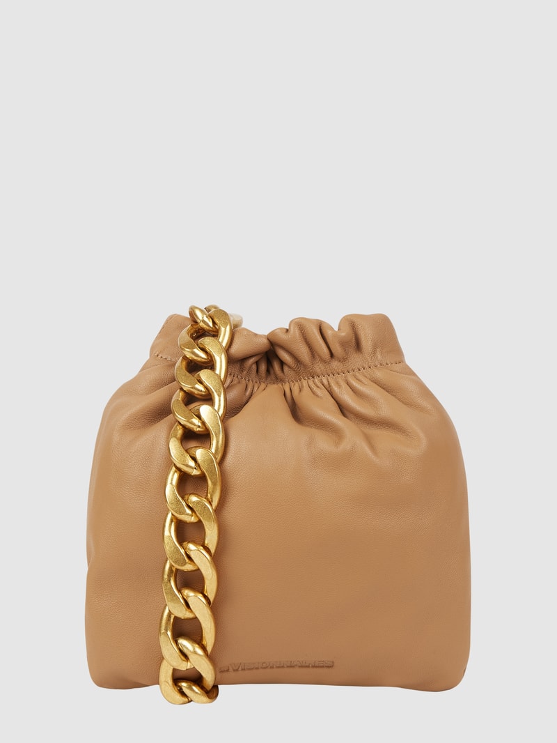 Crossbody Bag aus Leder Modell 'Lilou' in camel