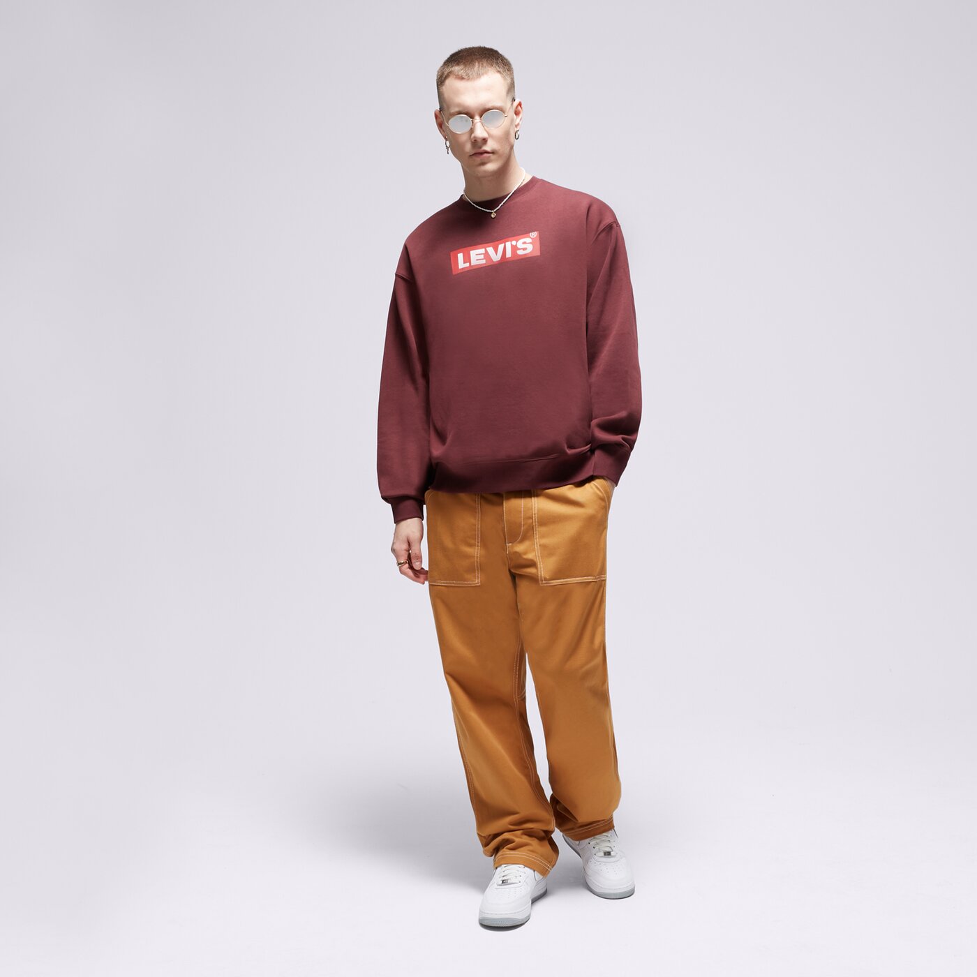 LEVI'S SWEATSHIRT RELAXD GRAPHIC CREW Dunkelrot