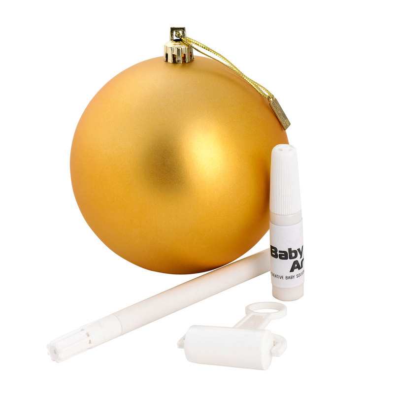 Boule de Noël dorée personnalisable Baby Art