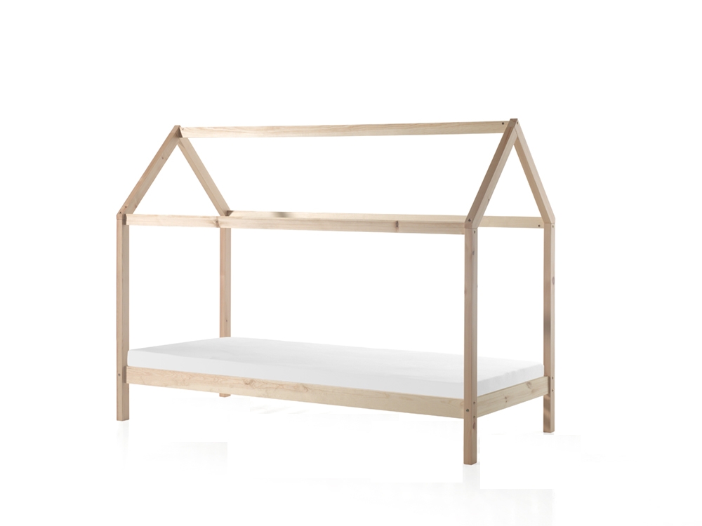 VIPACK Dallas 2 Hausbett 90 x 200 cm Liegefläche, Natur