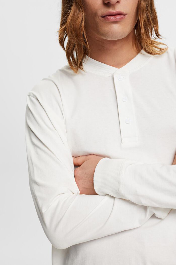 Longsleeve mit Knopfleiste