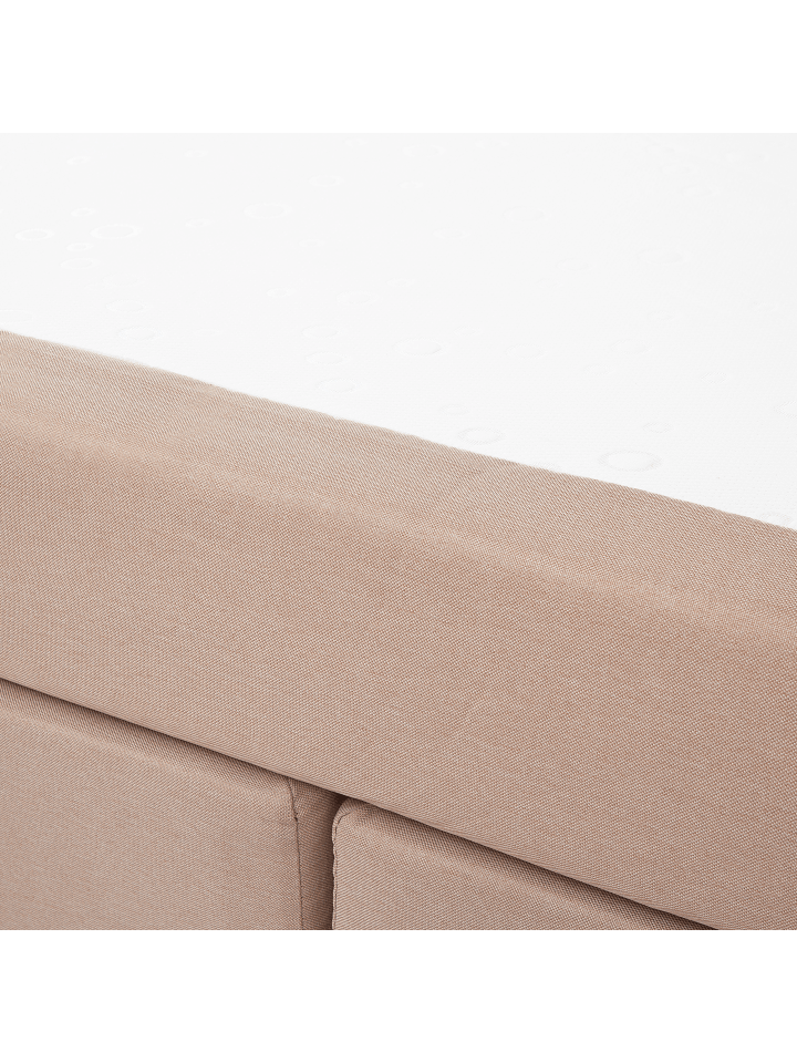 Beliani Doppelbett ADMIRAL in Beige/Silber - (W) 190 x (H) 90 x (L) 215 cm günstig kaufen onesize