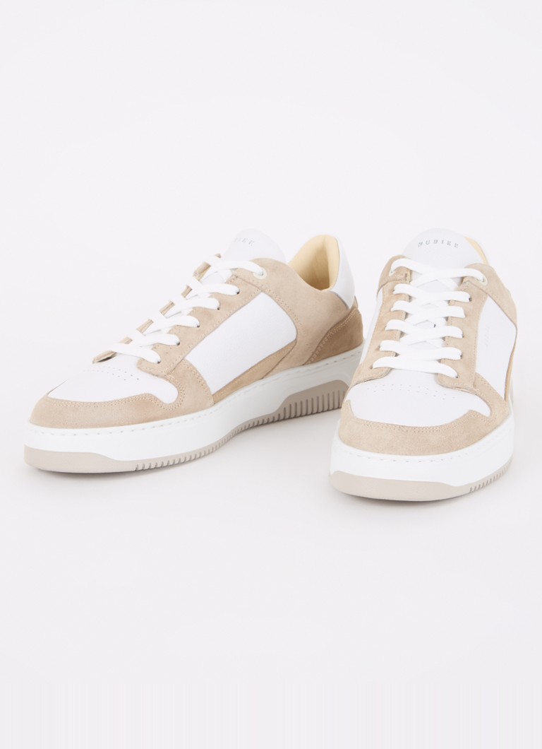 Nubikk Basket Court skinnsneaker med semsket skinndetaljer