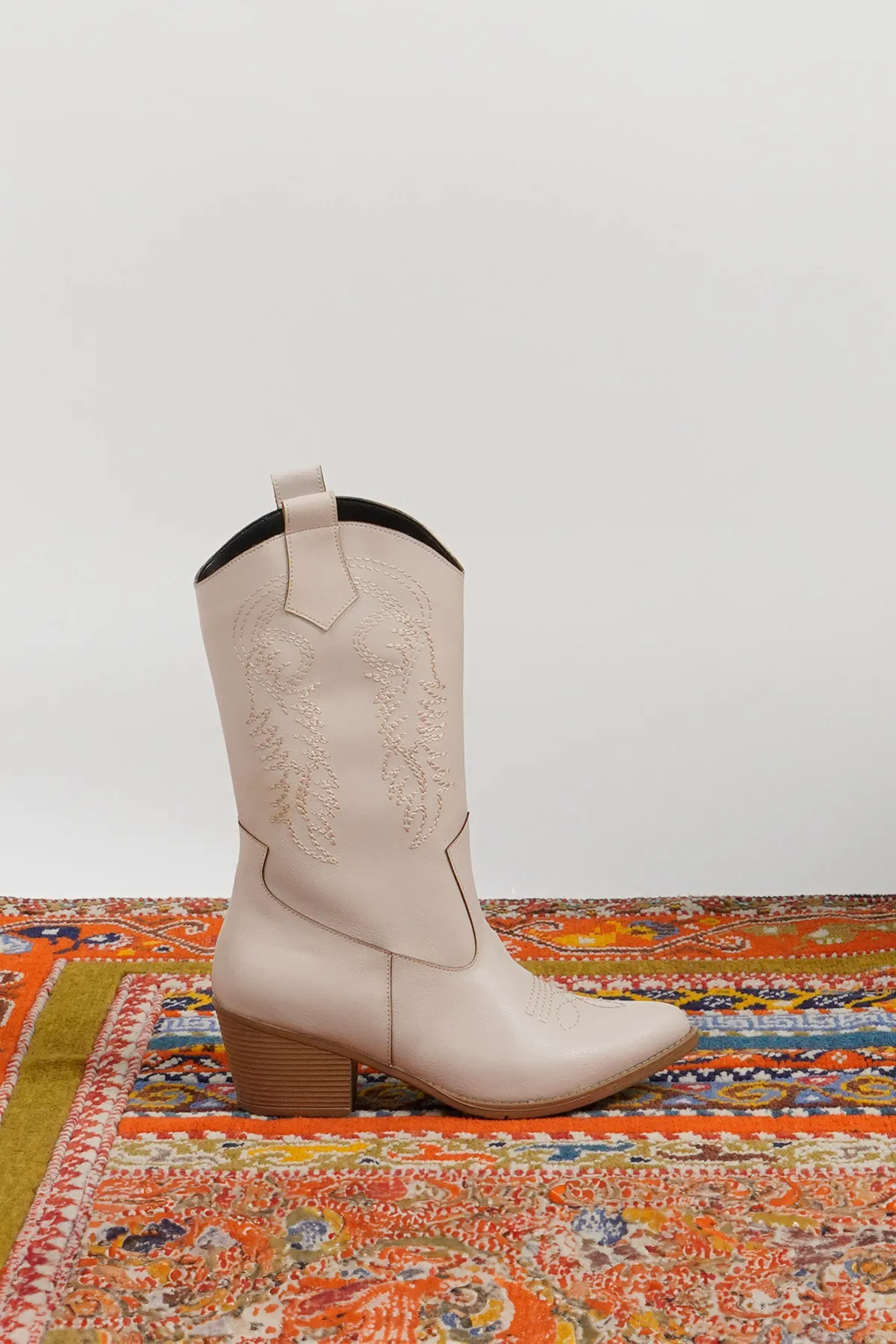 CZ London  Damen-Cowboystiefel mit Absatz, lange Cowgirl-Stiefel