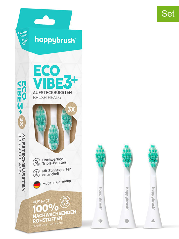 Happy Brush 3er-Set: Aufsteckbürsten 